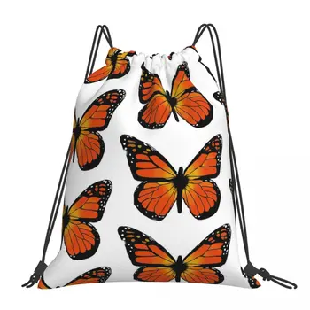 Рюкзаки Monarch Butterfly Повседневные портативные сумки на шнурке, спортивная сумка с завязками, сумки для книг для мужчин и женщин, школьные сумки