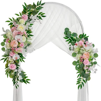 Свадебная арка, Дверной цветок, набор из трех искусственных цветов, Декорация для свадебной вечеринки, Свадебные украшения, искусственные цветы