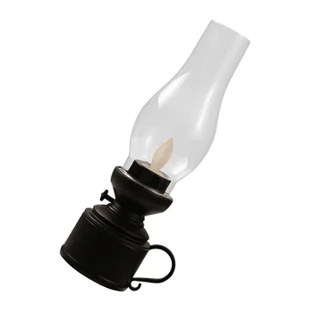 Светодиодная керосиновая лампа, декоративная масляная лампа, настольная Электронная пластиковая керосиновая лампа