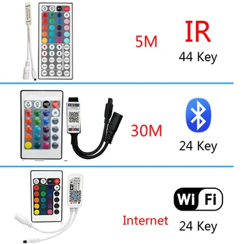 Светодиодный RGB RGBW Контроллер DC 12V 24 Ключа Wifi Bluetooth-совместимый Пульт Дистанционного Управления 44 ключа Инфракрасный Для SMD 2835 5050 RGB Светодиодные Ленты
