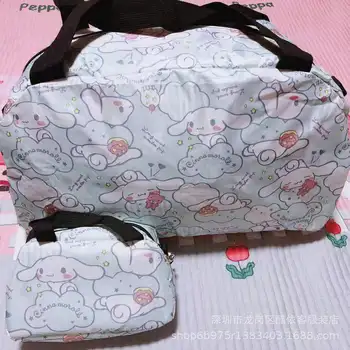 Складная дорожная сумка Sanrio hello kitty с мультяшной мелодией, складная дорожная сумка, сумка для хранения одежды, сумка для стирки, сумка через плечо