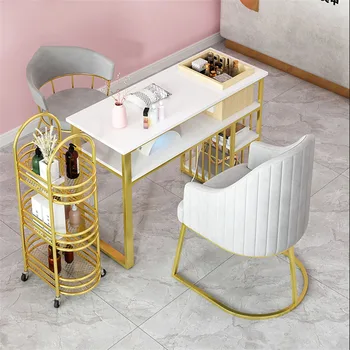 Современный минималистичный мраморный маникюрный стол и стул салон мебель северных ногтей стол профессиональный маникюрный стол с ящиком з