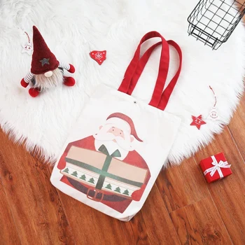 Сумка-тоут для рождественских подарков, сумки для женщин и мужчин с ручками, многоразовые сумки, продуктовые сумки для вечеринок и принадлежностей, прочные