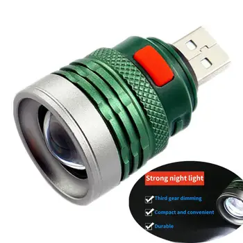 Удобный мощный светодиодный фонарик Портативный мини-масштабируемый 3-х режимный карманный фонарь Lanterna Lighting для охоты и кемпинга
