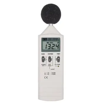 Цифровой измеритель уровня звука в дБ Шумомер TES-1350A