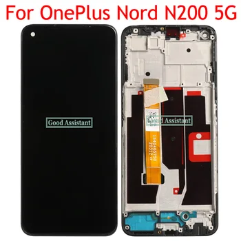 Черный 6,49 дюймов Для OnePlus Nord N200 5G DE2118 DE2117 ЖК-дисплей С Сенсорной панелью Дигитайзер ЖК-дисплей В Сборе С Рамкой